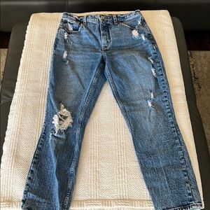 Stylish Blue Distressed Jeans